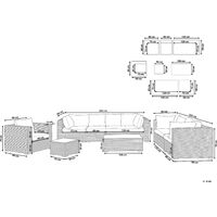 8 Seater Outdoor Lounging Set Faux Rattan with Cushions Taupe Maestro II