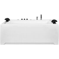 Modern Whirlpool Bath Hot Tub White Acrylic Hydro Massage 2 Headrests Salamanca