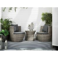 Outdoor Cushion Covers Set Seat and Back Cushions Cases Light Grey Capri - Grey
