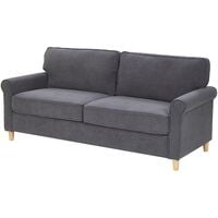 Velvet Living Room Sofa Set 3 +2 Seater Dark Grey Pocket Spring Seat Ronneby
