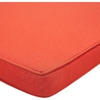 Outdoor Seat Bench Cushion Pad Polyester Water Resistant 152 cm Red Vivara