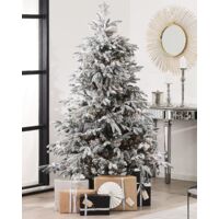 Artificial Christmas Tree Scandinavian Style Snowed PVC 180 cm White Bassie