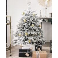 Artificial Christmas Tree Scandinavian Style Snowed PVC 120 cm White Foraker
