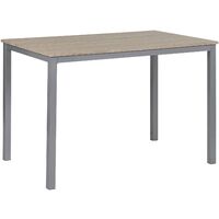 Modern Dining Kitchen Set Table 4 Chairs Light Wood with Grey Blumberg - Light Wood