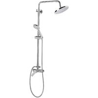 Modern Mixer Shower Set Brass Rain Function Wall Hanging Glossy Silver Tinkisso - Silver