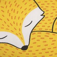 Kids Cushion Sleeping Fox Shaped Pillow Soft Toy Yellow Dhanbad