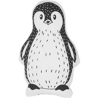 Kids Cushion Penguin Shaped Pillow Soft Toy Black and White Hajdarabad