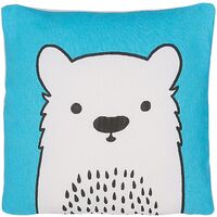 Kids Cushion Bear Pillow Soft Toy Blue Waranasi