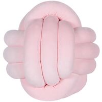 Modern Velvet Decorative Knot Cushion Pink 30 x 30 cm Malni