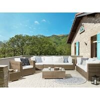Outdoor Cushion Cover Set for Lounge Set Zippered Cream White Maestro II