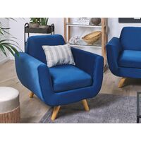 Armchair Slipcover Velvet Chair Replace Cover Protector Blue Bernes