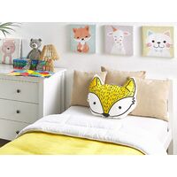 Set of 2 Kids Cushions Animal Yellow Fox Shape Cotton 50 x 40 cm Vadodara - Yellow