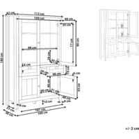 Cupboard Rustic Cream Glass Doors Cabinets Drawers Display Seatlle - Beige