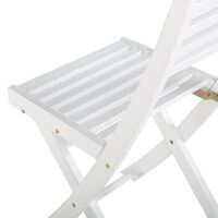 Outdoor Garden Furniture Bistro Set Folding Wood White Fiji