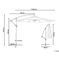 Modern Outdoor Garden Cantilever Parasol Light Beige Polyester Canopy Ravenna