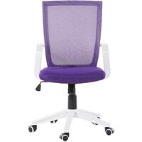 High Back Office Chair Mesh Swivel Adjustable Castors Purple Relief - Violet