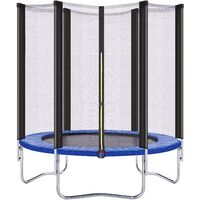 Trampoline Blue Safety Net Enclosure Metal Legs Outdoor Round 6ft 183 cm Risata - Blue