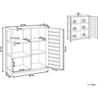 Industrial Sideboard Shelves Cabinet Iron Frame Dark Wood 70 x 81 x 30 cm Vilseck - Dark Wood