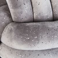 Modern Velvet Decorative Knot Cushion Grey 30 x 30 cm Malni
