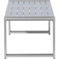 Modern Outdoor Coffee Table Aluminium Frame 90 x 50 cm Light Grey Salerno - Grey