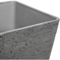 Square Outdoor Planter Pot Stone Raw 49x53 cm Grey Delos - Grey