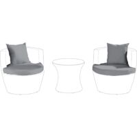 Outdoor Cushion Covers Set Seat and Back Cushions Cases Light Grey Capri