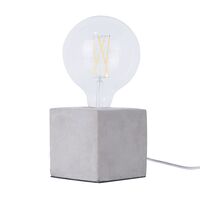 Industrial Concrete Lamp Light Raw Cement Bedside Table Lighting Grey Deva
