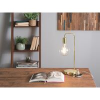 Industrial Table Lamp Light Bedside Desk Office Study Metal Frame Copper Savena