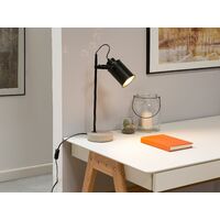 Industrial Black Table Lamp Spotlight Concrete Base Adjustable Mundaka - Black