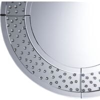 Modern Round Wall Mirror Frame 70 cm Living Room Hallway Silver Bourges