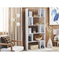 5 Tier Bookcase Shelving Display Unit Storage Free Standing White Orilla