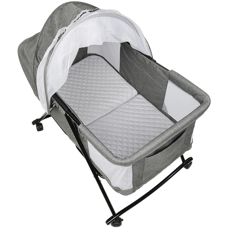 Berceau Bébé Pliable Et Portable - Léger, Avec Filet Respirant, Idéal Voyages Et Siestes - 9