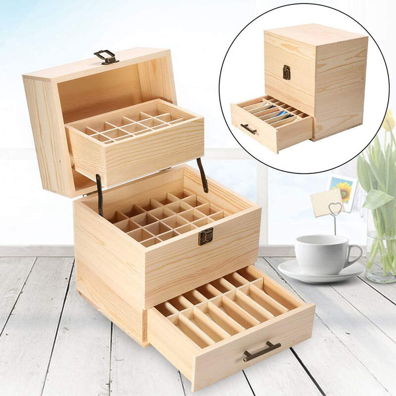 Boîte De Rangement Portable Pour 30 Bouteilles D'huiles Essentielles (5, 10, 15 Ml), Noire, Neuve Avec étiquettes