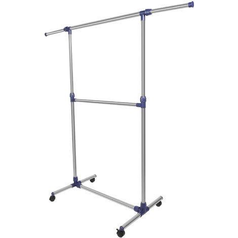 Paris Prix - Double Portant à Vêtements Modulable Noir - Achat / Vente