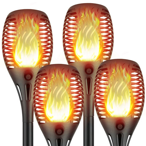Lanterne Solaire Extérieure NECESITAS Lanterne LED Étanche Lot De 2 - Effet Flamme Vacillante - Pour Jardin, Balcon Ou Cimetière Lanterne Exterieur