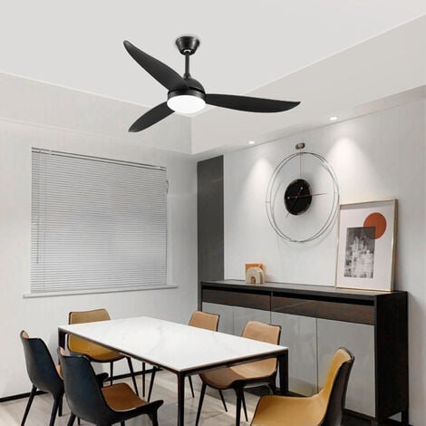 Ventilateur Plafond avec Lumiere Silencieux,3 Pales,Haloyo®,6 Vitesses,pour  le salon de patio