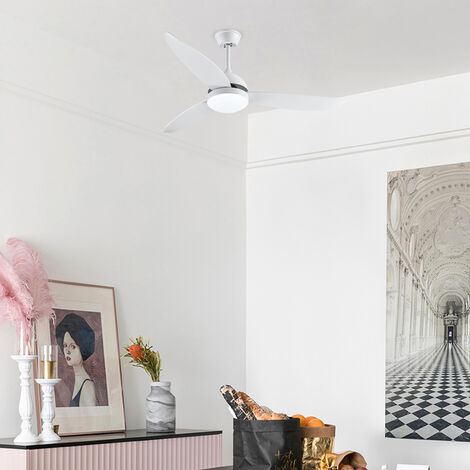 Ventilateur Silencieux Plafond avec Télécommande,Haloyo®,,Lumiere LED,Pour  Chambre Salon Bureau Cuisine,DC Moteur