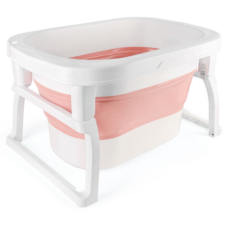 Haloyo® Baignoire Pliable BéBé,Bassin de Douche Portable,La baignoire pour bébé convient aux nouveau-nés aux tout-petits,72 x 51 x 42 cm,rose