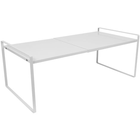 Étagère extensible,Placard économise l’Espace,pour placard de cuisine,salle de bain,garde-manger,Blanc