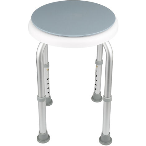 Yongqing – Siège de douche rotatif 360° – Hauteur réglable 36-51,5 cm – Capacité 136 kg – Aluminium et polyéthylène haute densité