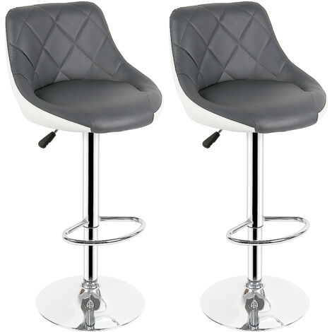 Lot de 2 Tabourets de Bar en Similicuir Hauteur Réglable Convient pour la Maison Bar (1/5)