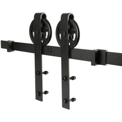 Ferrure porte coulissante Système de porte coulissante Voie de roulement 200cm (1/7)