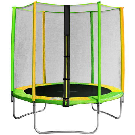 Yongqing – Trampoline 1,5 m pour adultes et enfants – Renforcé avec filet de sécurité 1,3 m – Structure 3 pieds U – Charge maximale élevée (1/5)