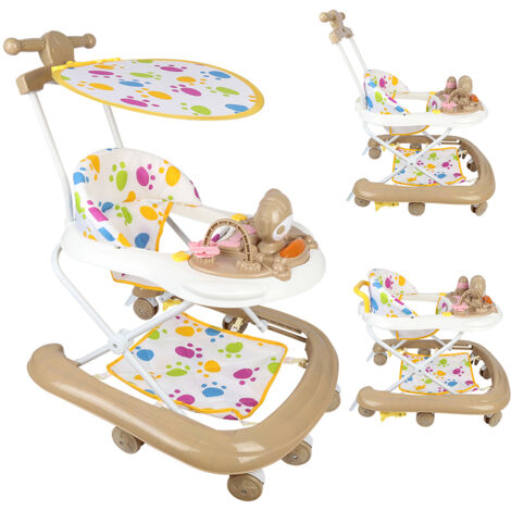 Trotteur Bébé 2 En 1 Avec Tableau D'Éveil - Jouet Pédagogique Apprentissage Marche