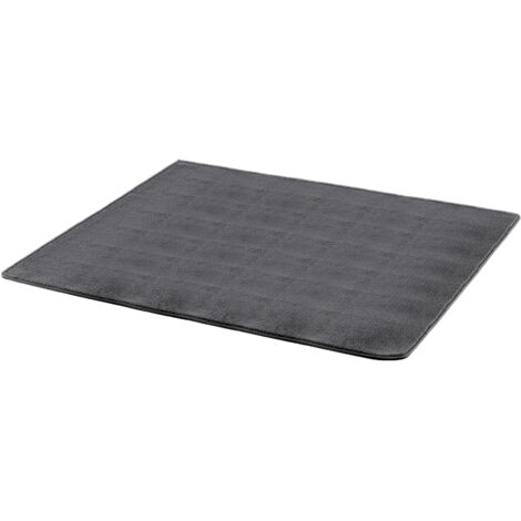 Tapis Salon Shaggy Descente de lit Tapis Poils Longs pour Salon Chambre Canapé noir