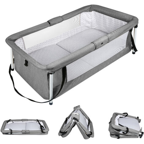 Lit De Voyage Pliable Pour Enfant - Occasion En Bon état - Rouge, Dimensions 53x28 Pouces