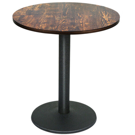 Table à Manger, Table ronde de style industriel rétro, Table de Bar, Charge maximale 120KG, 60x60x72cm (1/5)