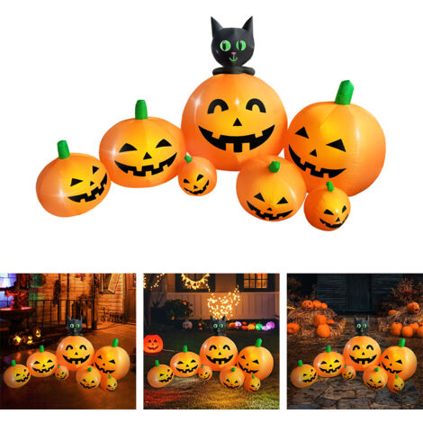 Tente Citrouille Gonflable en Molleton de Sécurité, Arc de Citrouilles Artificielles, Tunnel pour Décoration d'Halloween, Événement Extérieur  26