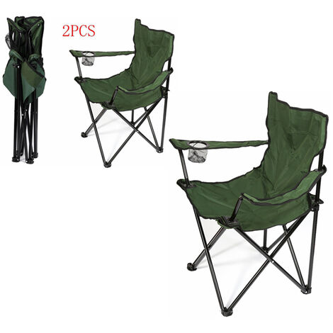 Chaise De Camping Pliante Vivo Avec Porte-gobelet - Légère (1.95kg), Plage, Randonnée