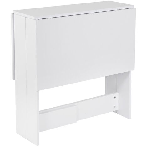 Table à manger pliante de style contemporain Table de cuisine pliable  1037673.4cm blanc